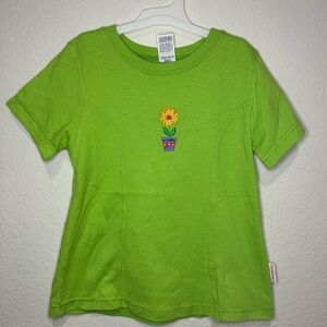Vintage Healthtex Embroidered Potted flower T shirt. Size 6x. Made in USA.